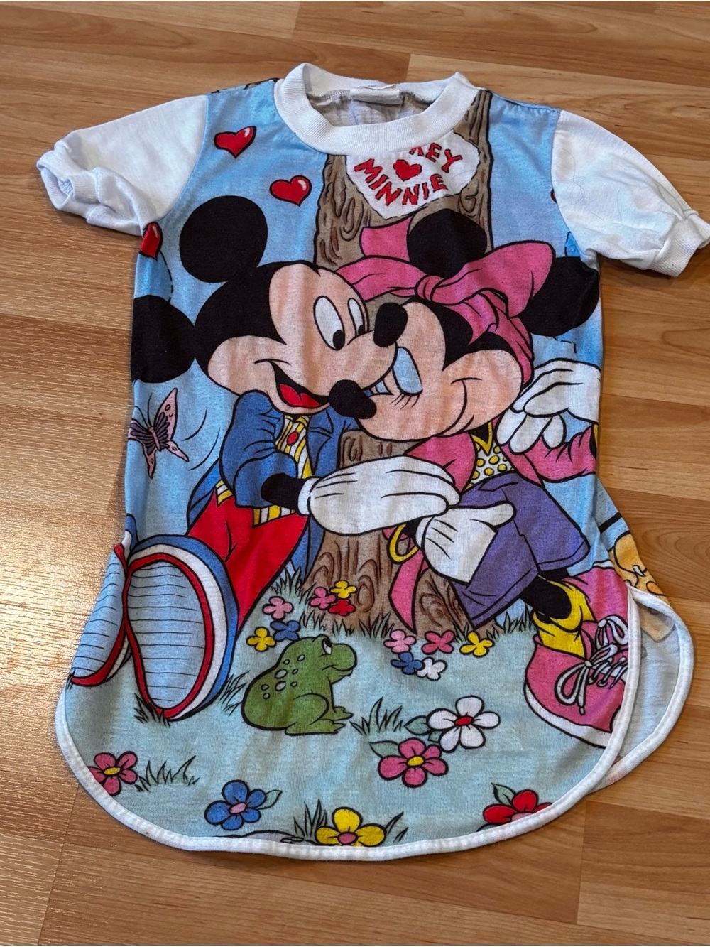 Vintage Disney Mickey & Minnie Short Sleeve Nightgown